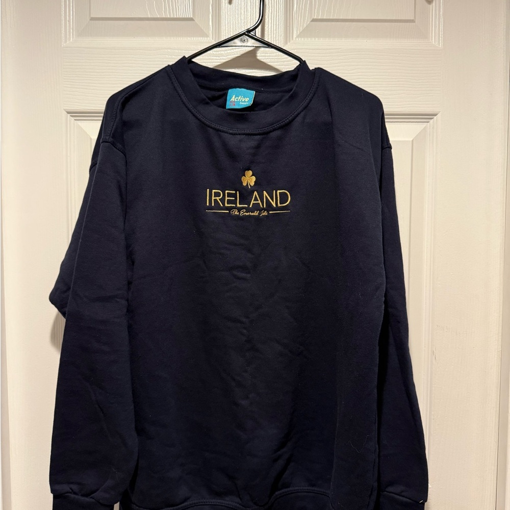 Active USA Black Sweatshirt with Yellow Logo